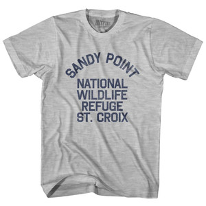 U.S. Virgin Islands Sandy Point National Wildlife Refuge, St. Croix Womens Cotton Junior Cut Vintage T-shirt-Grey Heather
