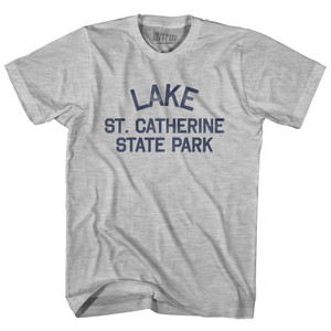 Vermont Lake St. Catherine State Park Womens Cotton Junior Cut Vintage T-shirt-Grey Heather Vermont Lake St. Catherine State Park Womens Cotton Junior Cut Vintage T-shirt-Grey Heather