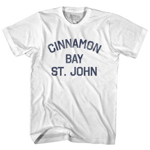 U.S. Virgin Islands Cinnamon Bay, St. John Womens Cotton Junior Cut Vintage T-shirt-White U.S. Virgin Islands Cinnamon Bay, St. John Womens Cotton Junior Cut Vintage T-shirt-White