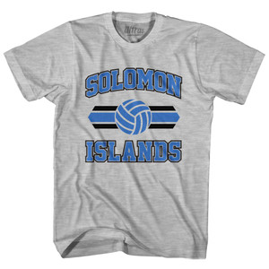 Solomon Islands 90's Volleyball Team Cotton Adult T-shirt - Grey Heather