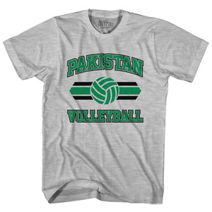 Pakistan 90's Volleyball Team Cotton Adult T-shirt - Grey Heather Pakistan 90's Volleyball Team Cotton Adult T-shirt - Grey Heather