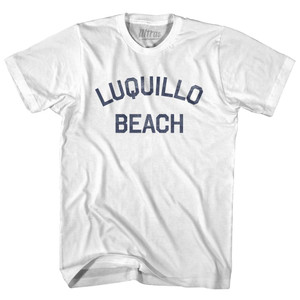 Puerto Rico Luquillo Beach Womens Cotton Junior Cut Vintage T-shirt - White