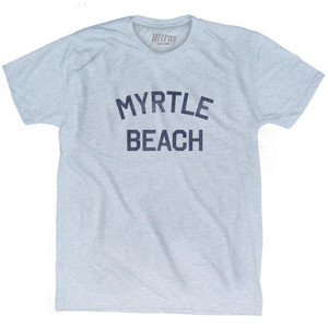 South Carolina Myrtle Beach Adult Tri-Blend Vintage T-shirt - Athletic White South Carolina Myrtle Beach Adult Tri-Blend Vintage T-shirt - Athletic White