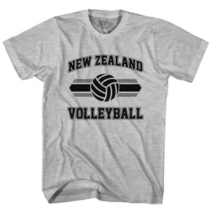 New Zealand 90's Volleyball Team Cotton Adult T-shirt-Grey Heather