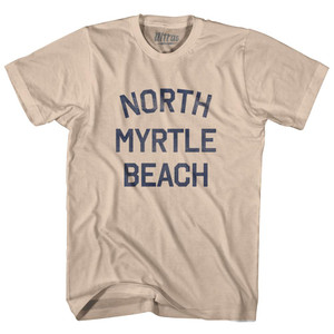 South Carolina North Myrtle Beach Adult Cotton Vintage T-shirt - Creme South Carolina North Myrtle Beach Adult Cotton Vintage T-shirt - Creme