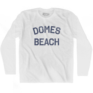 Puerto Rico Domes Beach Adult Cotton Long Sleeve Vintage T-shirt - White Puerto Rico Domes Beach Adult Cotton Long Sleeve Vintage T-shirt - White