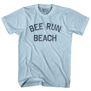 West Virginia Bee Run Beach Adult Cotton Vintage T-shirt - Light Blue