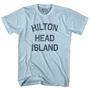 South Carolina Hilton Head Island Adult Cotton Vintage T-shirt - Light Blue