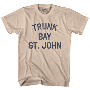 U.S. Virgin Islands Trunk Bay, St. John Adult Cotton Vintage T-shirt - Creme U.S. Virgin Islands Trunk Bay, St. John Adult Cotton Vintage T-shirt - Creme