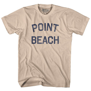Wisconsin Point Beach Adult Cotton Vintage T-shirt - Creme