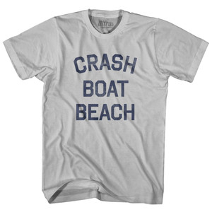 Puerto Rico Crash Boat Beach Adult Cotton Vintage T-shirt - Cool Grey