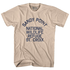 U.S. Virgin Islands Sandy Point National Wildlife Refuge, St. Croix Adult Cotton Vintage T-shirt - Creme