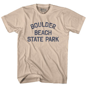 Vermont Boulder Beach State Park Adult Cotton Vintage T-shirt - Creme Vermont Boulder Beach State Park Adult Cotton Vintage T-shirt - Creme