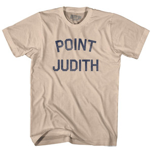 Rhode Island Point Judith Adult Cotton Vintage T-shirt - Creme