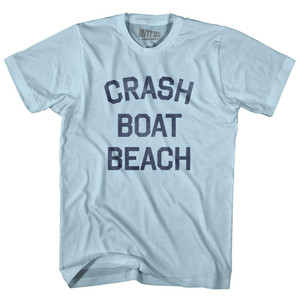 Puerto Rico Crash Boat Beach Adult Cotton Vintage T-shirt - Light Blue