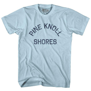 North Carolina Pine Knoll Shores Adult Cotton Vintage T-shirt - Light Blue North Carolina Pine Knoll Shores Adult Cotton Vintage T-shirt - Light Blue