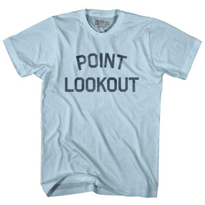 New York Point Lookout Adult Cotton Vintage T-shirt - Light Blue