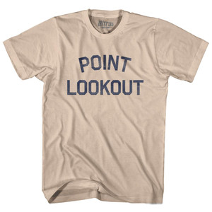 New York Point Lookout Adult Cotton Vintage T-shirt - Creme