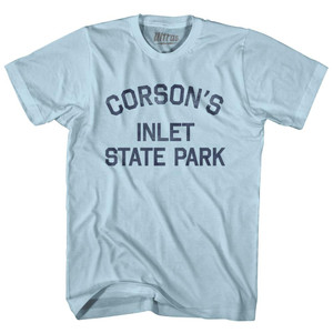 New Jersey Corson's Inlet State Park Adult Cotton Vintage T-shirt - Light Blue