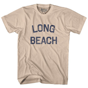 New Jersey Long Beach Adult Cotton Vintage T-shirt - Creme New Jersey Long Beach Adult Cotton Vintage T-shirt - Creme