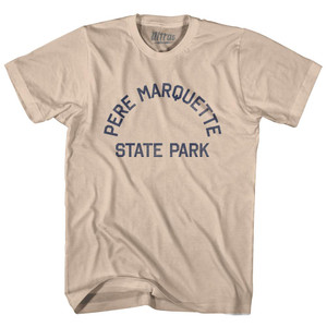 Michigan Pere Marquette Park Beach Adult Cotton Vintage T-shirt - Creme