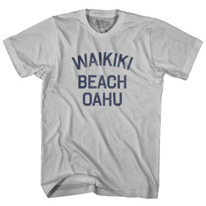 Hawaii Waikiki Beach Oahu Adult Cotton Vintage T-shirt - Cool Grey Hawaii Waikiki Beach Oahu Adult Cotton Vintage T-shirt - Cool Grey