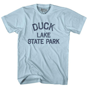 Michigan Duck Lake State Park Adult Cotton Vintage T-shirt - Light Blue