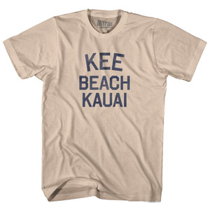Hawaii Kee Beach Kauai Adult Cotton Vintage T-shirt - Creme Hawaii Kee Beach Kauai Adult Cotton Vintage T-shirt - Creme