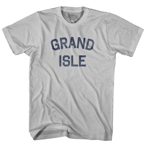 Louisiana Grand Isle Adult Cotton Vintage T-shirt - Cool Grey Louisiana Grand Isle Adult Cotton Vintage T-shirt - Cool Grey