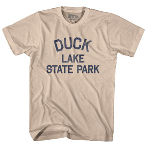Michigan Duck Lake State Park Adult Cotton Vintage T-shirt - Creme