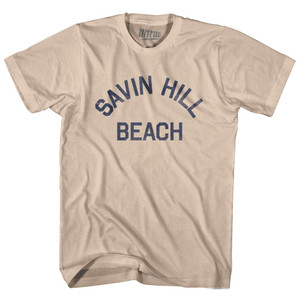 Massachusetts Savin Hill Beach Adult Cotton Vintage T-shirt-Creme Massachusetts Savin Hill Beach Adult Cotton Vintage T-shirt-Creme