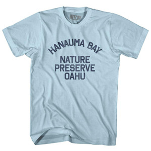 Hawaii Hanauma Bay Preserve Oahu Adult Cotton Vintage T-shirt - Light Blue Hawaii Hanauma Bay Preserve Oahu Adult Cotton Vintage T-shirt - Light Blue