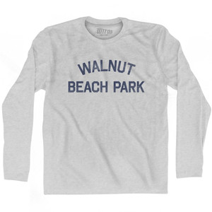 Ohio Walnut Beach Park Adult Cotton Long Sleeve Vintage T-shirt - Grey Heather Ohio Walnut Beach Park Adult Cotton Long Sleeve Vintage T-shirt - Grey Heather