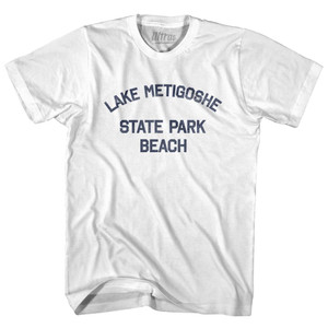 North Dakota Lake Metigoshe State Park beach Womens Cotton Junior Cut Vintage T-shirt - White North Dakota Lake Metigoshe State Park beach Womens Cotton Junior Cut Vintage T-shirt - White