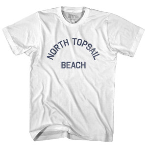 North Carolina North Topsail Beach Womens Cotton Junior Cut Vintage T-shirt - White North Carolina North Topsail Beach Womens Cotton Junior Cut Vintage T-shirt - White