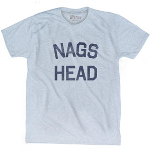 North Carolina Nags Head Adult Tri-Blend Vintage T-shirt - Athletic White
