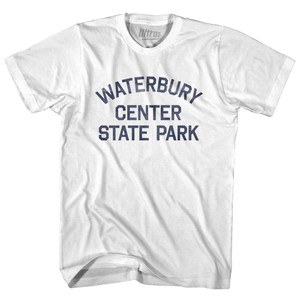 Vermont Waterbury Center State Park Adult Cotton Vintage T-shirt - White Vermont Waterbury Center State Park Adult Cotton Vintage T-shirt - White