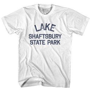 Vermont Lake Shaftsbury State Park Adult Cotton Vintage T-shirt - White Vermont Lake Shaftsbury State Park Adult Cotton Vintage T-shirt - White