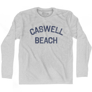 North Carolina Caswell Beach Adult Cotton Long Sleeve Vintage T-shirt - Grey Heather North Carolina Caswell Beach Adult Cotton Long Sleeve Vintage T-shirt - Grey Heather