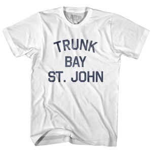 U.S. Virgin Islands Trunk Bay, St. John Adult Cotton Vintage T-shirt - White U.S. Virgin Islands Trunk Bay, St. John Adult Cotton Vintage T-shirt - White