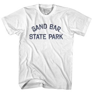 Vermont Sand Bar State Park Adult Cotton Vintage T-shirt-White