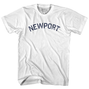 Newport Adult Cotton Vintage T-shirt - White