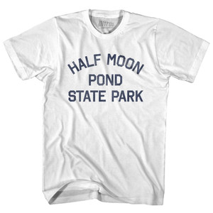Vermont Half Moon Pond State Park Adult Cotton Vintage T-shirt - White Vermont Half Moon Pond State Park Adult Cotton Vintage T-shirt - White