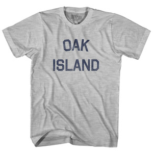 North Carolina Oak Island Adult Cotton Vintage T-shirt-Grey Heather North Carolina Oak Island Adult Cotton Vintage T-shirt-Grey Heather
