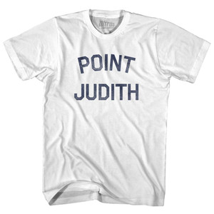 Rhode Island Point Judith Adult Cotton Vintage T-shirt - White