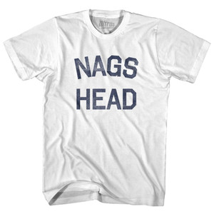 North Carolina Nags Head Adult Cotton Vintage T-shirt - White