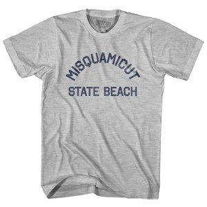 Rhode Island Misquamicut State Beach Adult Cotton Vintage T-shirt - Grey Heather