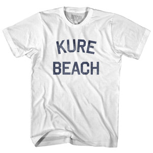 North Carolina Kure Beach Adult Cotton Vintage T-shirt - White North Carolina Kure Beach Adult Cotton Vintage T-shirt - White