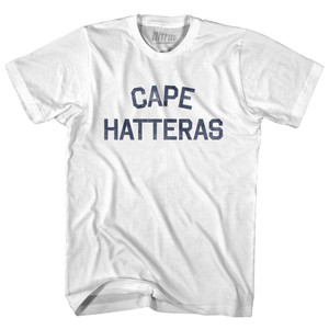 North Carolina Cape Hatteras Adult Cotton Vintage T-shirt - White North Carolina Cape Hatteras Adult Cotton Vintage T-shirt - White