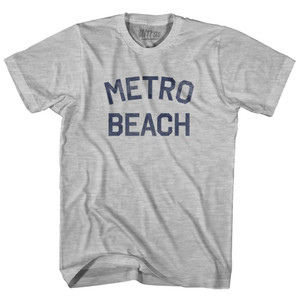 Michigan Metro Beach Adult Cotton Vintage T-shirt - Grey Heather